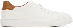 Męskie sneakersy skórzane klasyczne kremowo-brązowe
