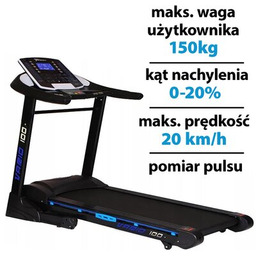 HERTZ FITNESS Bieżnia elektryczna Vario 100 1850W 20km/h