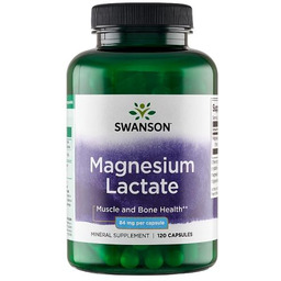 SWANSON Magnesium Lactate Mleczan magnezu 84 mg, 120