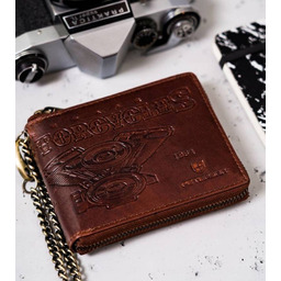 Portfel męski z łańcuchem Peterson brązowy PTN N992C-09-HWM-