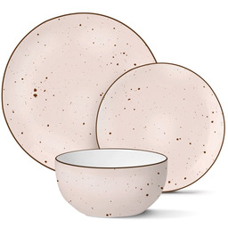 Serwis Obiadowy Porcelanowy 12EL Zestaw Talerzy Dla 4