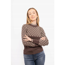 Sweter damski Guess W3BR81 Z37K0 brązowy - XL