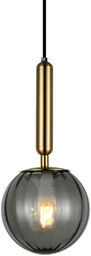 Loftowa LAMPA wisząca RAVENA PND-2324-1 BRO+SG Italux szklana