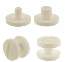 Śruba Nit 5mm plastikowe Białe 20szt Nity skręcane