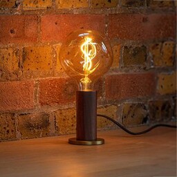 Lampa stołowa Tala Knuckle, przezroczysta żarówka globe kulista,