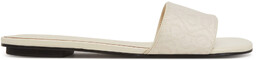 Klapki Calvin Klein Flat Slide Jacq HW0HW02388 Écru