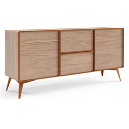 Komoda MAVERO 3 Orzech Metalowe wstawki