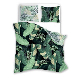 Faro Pościel bawełniana 160x200 Trendy 011 zielona liście
