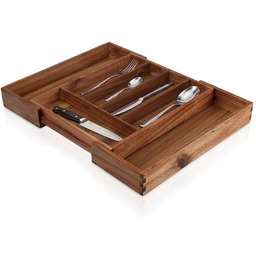 Wkład na sztućce do szuflady rozsuwany drewniany 28-45x34