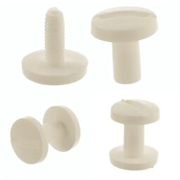 Śruba Nit 10mm plastikowe Białe 20szt Nity skręcane