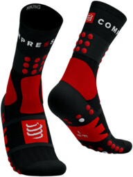 COMPRESSPORT Skarpetki trekkingowe HIKING SOCKS black/core red/white
