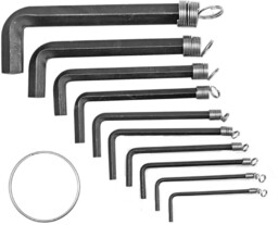 Toya Klucze sześciokątne 2-10mm, /hex/ kpl. 8 szt.