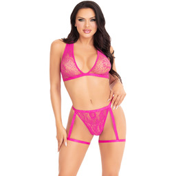 Leg Avenue Lace Bra Top and Panty with