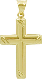 Złoty Krzyżyk Pusty Gładki pr 585