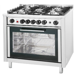 Kuchnia gazowa z piekarnikiem, 5-palnikowa Hendi