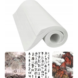 PAPIER RYŻOWY 120 ARKUSZY 35X25CM GRUBY BIAŁY TRWAŁY