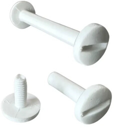 Śruba Nit 30mm plastikowe Białe 20szt Nity skręcane