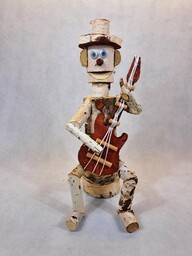 Pajac ogrodowy Grajek z gitarą - średni ozdoba