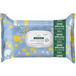 KLORANE Bebe Gentle Cleansing Wipes nawilżane chusteczki 3x70szt