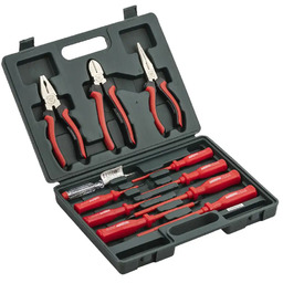 Wkrętaki izolowane płaskie/krzyżakowe + szczypce Mannesmann 11el.
