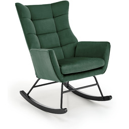 Fotel bujany bazalto ciemny zielony halmar