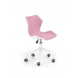 Fotel obrotowy młodzieżowy Matrix 3 jasny różowy biały