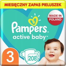 Pieluchy Pampers Active Baby 3 Midi 208 szt.