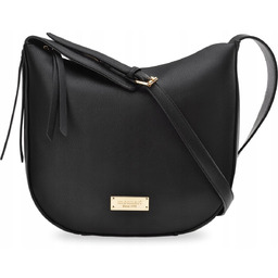 TOREBKA DUŻA Czarna Listonoszka MONNARI LOGO Klasyczna Torba