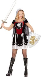 "ROYAL KNIGHT" (sukienka z peleryną z kapturem) -