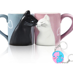 Filiżanki Do Kawy Z Kotem Zestaw 2 Sztuki