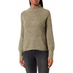 PIECES SWETER DAMSKI Z GOLFEM W KOLORZE KHAKI