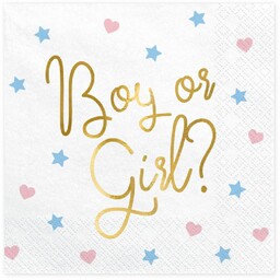 Serwetki "Boy or Girl?" 20 szt.