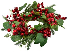 Wianek świąteczny z kwiatów czarnego bzu, 30 cm