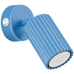 Kinkiet aluminiowy błękitny kwadratowy z włącznikiem KARBON SL.2377