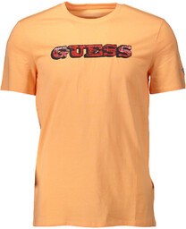 GUESS JEANS MĘSKI T-SHIRT Z KRÓTKIM RĘKAWEM POMARAŃCZOWY