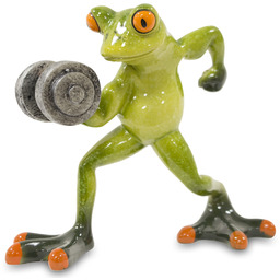Figurka dekoracyjna żaba siłacz 12,5x14,5x5,5 115789
