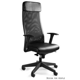 Fotel biurowy ares soft pu czarny unique