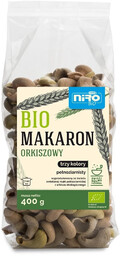 Niro Makaron (Orkiszowy Razowy Trójkolorowy) Muszelki Bio 400