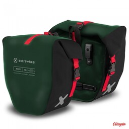 EXTRAWHEEL Sakwy uniwersalne RIDER POLYESTER 30L green/black