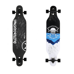Nils Extreme Longboard Skull Wood Skate