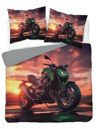 Detexpol Pościel 3D z mikrofibry z motocyklem