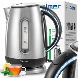 Czajnik Bezprzewodowy Zelmer Elektryczny Stal Nierdzewna Z Led