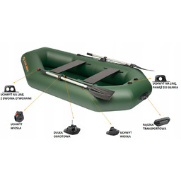 Ponton Kolibri K-240TL Ad z podłogą pompowaną pawężą