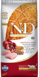 Farmina ND Ancestral Grain Feline Neutered ChickenPomegranate 5kg
