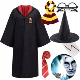 Kostium Strój Harry Potter Kapelusz Okulary Szal Krawat
