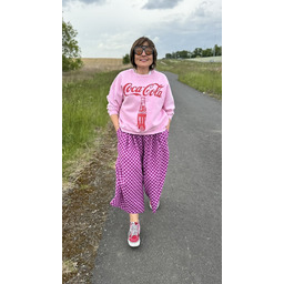 Pakamera Spodnie culotte w szachownicę
