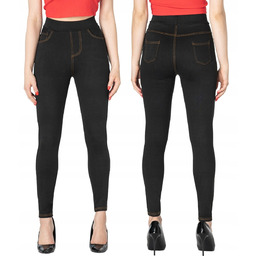 Spodnie Damskie Legginsy Jegginsy Rurki 1016-1 r L