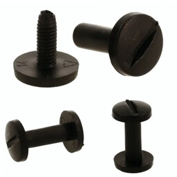 Śruba Nit 30mm plastikowe Czarne 20szt Nity skręcane