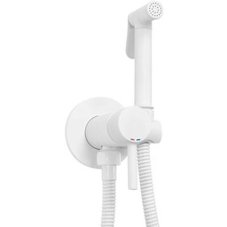 Bateria bidetowa podtynkowa biały połysk Loop Lungo Rea