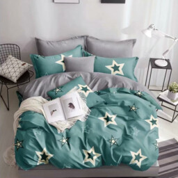Pościel Satynowa Elena 156 160x200 4 części Gwiazdki